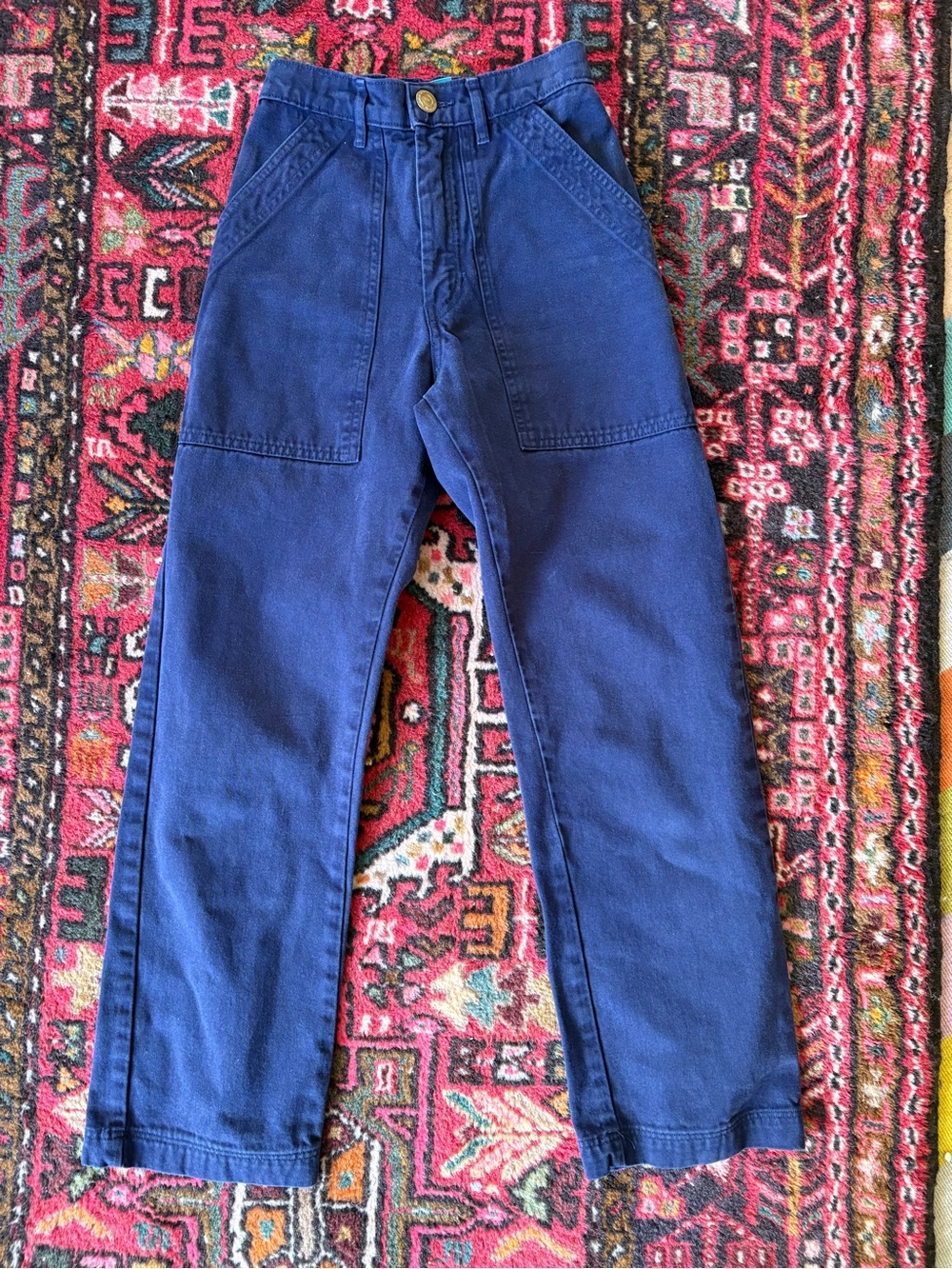 Big Bud Press Work Pants Navy Blue Cotton Utility Pants xxs